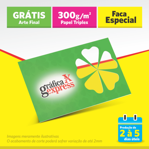 cartão faca especial, triplex 300g