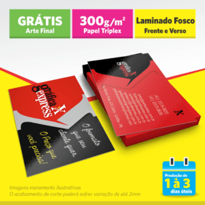 cartão de visita 4x4 triplex 300g
