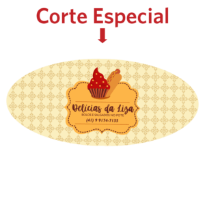 500 Adesivos Branco Brilho, Fosco ou Transparente, 5cm x 11cm, Corte Especial