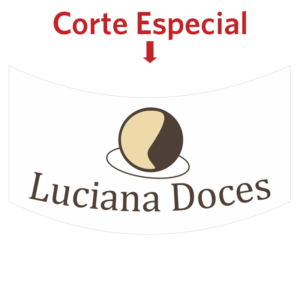 500 Adesivos Branco Brilho, Fosco ou Transparente, 3cm x 5cm, Corte Especial